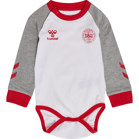 Hummel Romper l/s - hmlMINI DBU - Wit - Hummel - 74 - Rompers Lange Mouw