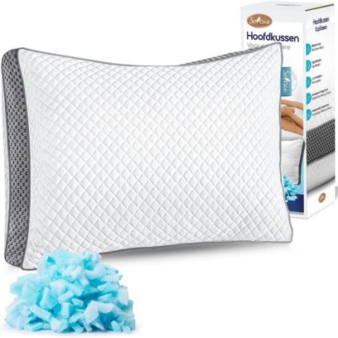 Softsie Traagschuim Hoofdkussen 70x50 - Ergonomisch Kussen - Verstelbaar Slaapkussen - Pillow -