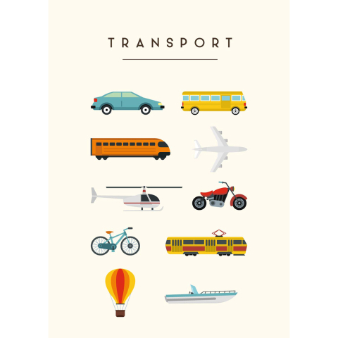 Citatplakat Poster - Kinderposter - Transport - A3 - Citatplakat - OneSize - Posters