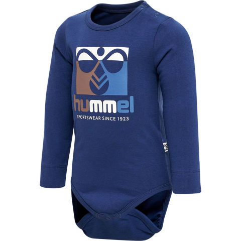 Hummel Romper l/s - hmlHolger - Sargasso Sea - Hummel - 74 - Rompers Lange Mouw