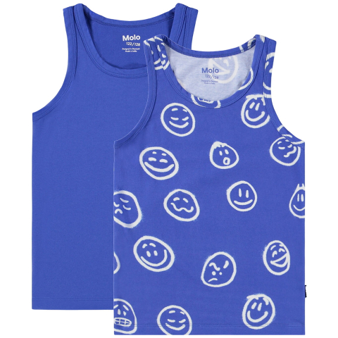 Molo Onderhemden - Jayden - 2-pack - Maan Moods Blue - Molo - 7-8 jaar (122-128) - Hemden