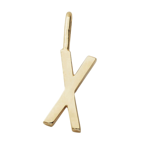 Design Letters Hanger Naar Ketting - X - 18 K vergulde - Design Letters - OneSize - Sieraden