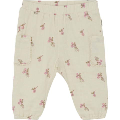 Minymo Broek - White Swan - Minymo - 1 jaar (80) - Broeken - Katoen