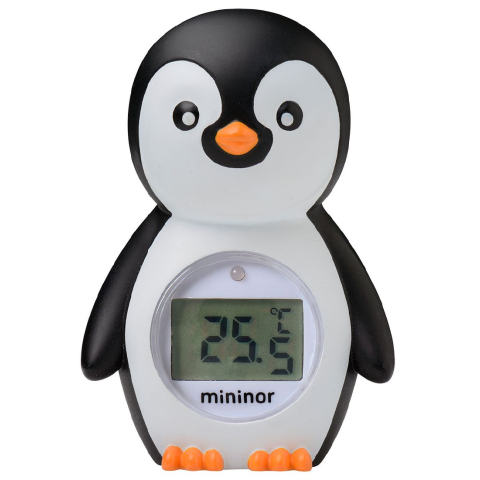 Mininor Badthermometer - Penguin - Zwart/Wit - Mininor - OneSize - Thermometeren