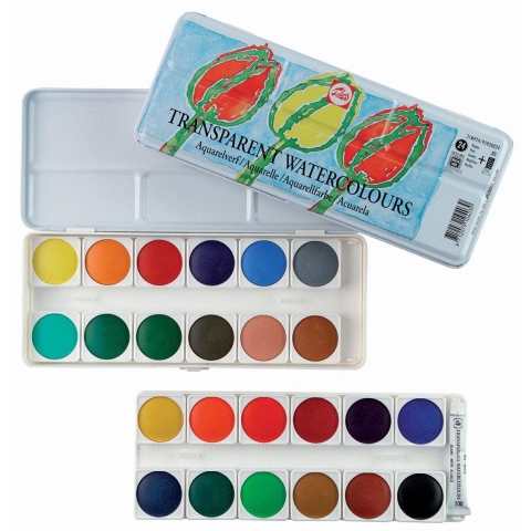 Talens Aquarelverf - 24 napjes en tube mengwit (24 napjes)