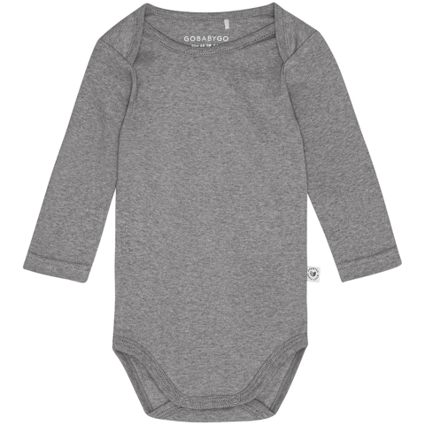 GoBabyGo Romper l/s - Hazel - Ash - GoBabyGo - 62 - Rompers Lange Mouw