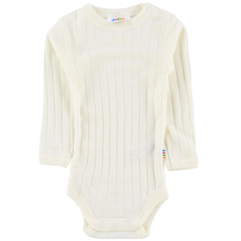 Joha Romper - Wol/Zijde - l/s - Crème - Joha - 70 - Rompers Lange Mouw