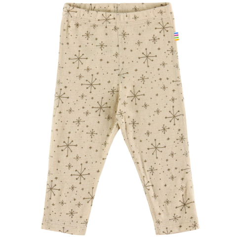 Joha Leggings - Wol - Beige m. Sterren - Joha - 50 - Leggings - Wol