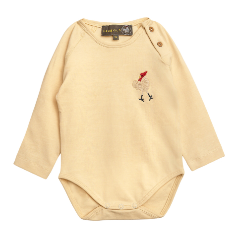 Hanevild Romper l/s - Summer - Italië Straw - Hanevild - 1 jaar (80) - Rompers Lange Mouw