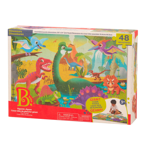 B. toys Vloerpuzzel - 48 Bakstenen - Dino - B. toys - OneSize - Puzzels