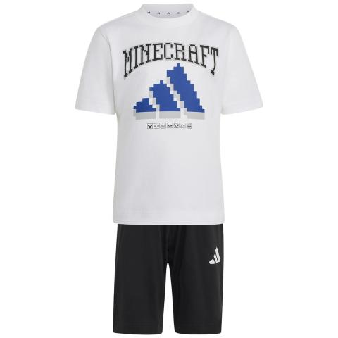 adidas Performance Shortsisetit - Wit/Zwart m. Minecraft - adidas Performance - 6 jaar (116) - Shorts set
