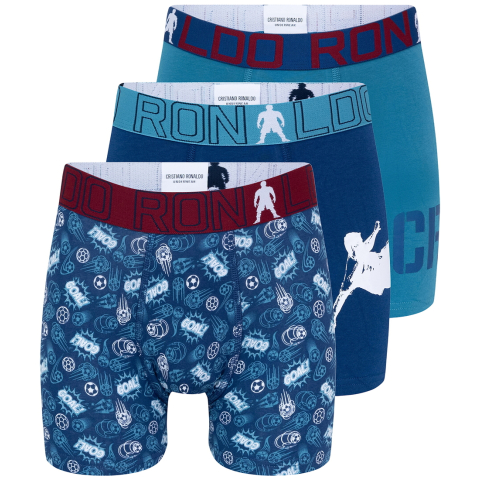 JBS - CR7 Boxershorts - 3-pack - Blauw - JBS - 4-6 jaar (104-116) - Boxershorts
