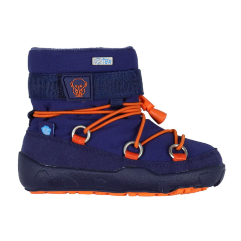 Affenzahn Snowboots - Tex - Elephant - Blootsvoets - Blauw/Oranj - Affenzahn - 21 - Winterlaarzen