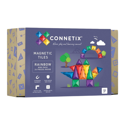 Connetix Magnetenset - 24 Onderdelen - Rainbow - Connetix - OneSize - Magnetisch speelgoed