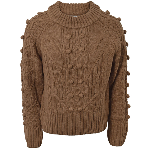 Hound Blouse - Gebreid - Mocha m. Patroon - Hound - 14 jaar (164) - Shirts