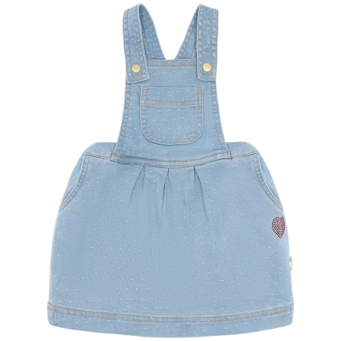 Hust and Claire Jurk - HCKaroline Dotty - Blue Denim - Hust and Claire - 4 jaar (104) - Jurken