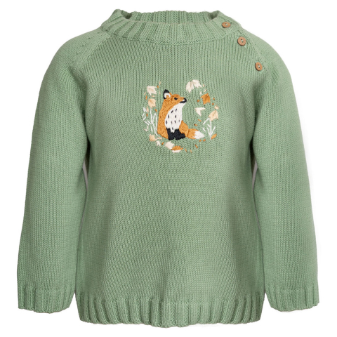 Hanevild Blouse - Gebreid - Linus - Schalie Green - Hanevild - 74 - Shirts
