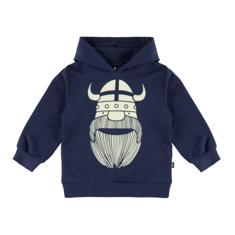 Danefæ Hoodie - DaneWarrior - Navy Erik m. Lichtgevend - Danefæ - 3 jaar (98) - Hoodies