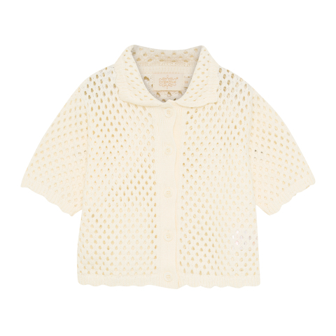 Creamie Vest - Gebreid - Botercrème - Creamie - 4 jaar (104) - Vesten