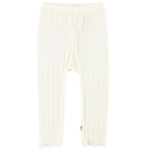 Joha Leggings - Wol/Zijde - Gebroken wit m. Patroon - Joha - 100 - Leggings - Wol