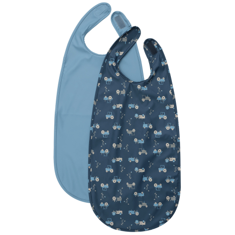 CeLaVi Slabbetjes - 2-pack - Lang - PU - Blue Hemel - CeLaVi - OneSize - Slabbetjes