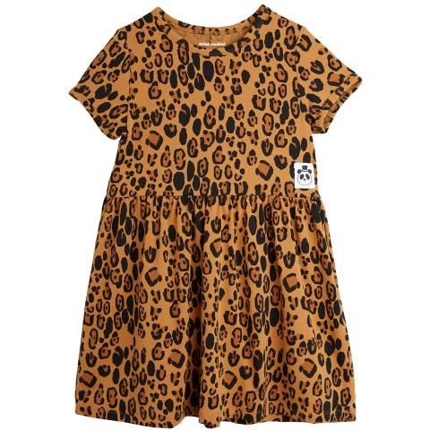 Mini Rodini Jurk - Basic - Leopard - Mini Rodini - 80/86 - Jurken