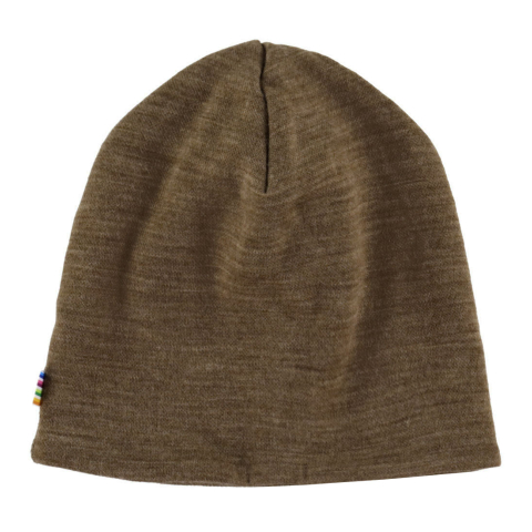 Joha Muts - Wol/Zijde - 2-lag - Bruin Gevlekt - Joha - 45 cm - Mutsen
