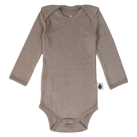 Pine Cone Romper l/s - Pointelle Dot - Paddestoelen - Pine Cone - 62 - Rompers Lange Mouw