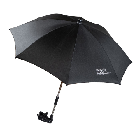 BabyDan Kinderwagenparasol - UV50+ - Zwart - BabyDan - OneSize - Toebehoren