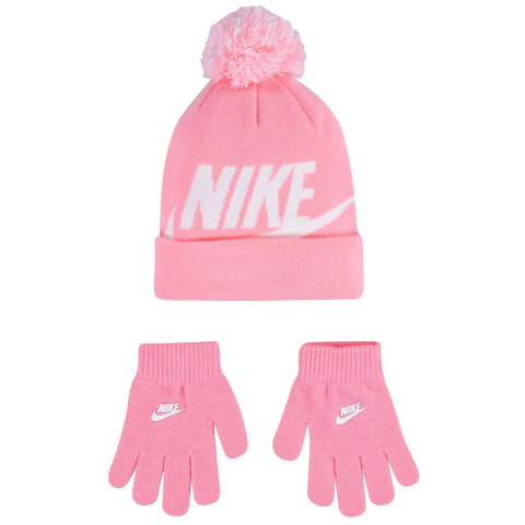 Nike Muts/Handschoenen - Gebreid - Swoosh - Roze - Nike - OneSize - Mutsen