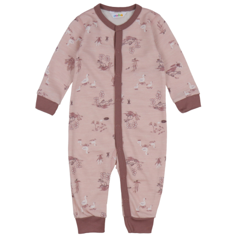 Joha Boxpakje - Wol/Bamboe - Roze m. Print - Joha - 60 - Boxpakjes