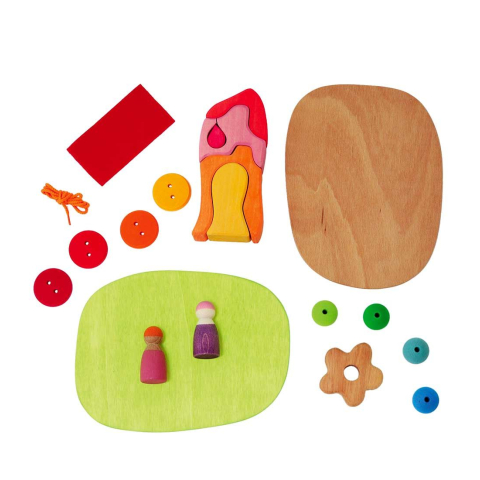 Grimms Houten Speelgoed - Small World Play Down By The Weide - Grimms - OneSize - Speelgoed