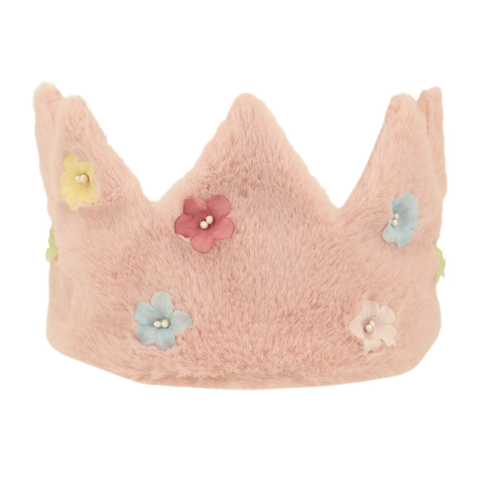 Meri Meri Kostuum - Plush Pink Crown - Meri Meri - OneSize - Verkleedkleren