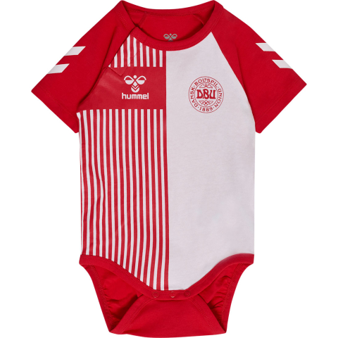 Hummel Romper l/s - HmlMINI DBU Gestreept - Tango Red - Hummel - 1½ jaar (86) - Rompers Korte Mouw