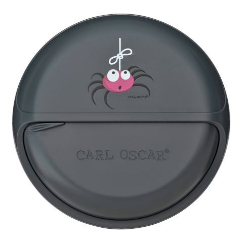 Carl Oscar Snackbox - MiniDisc - 400 ml - Grijs m. Spider - Carl Oscar - OneSize - Broodtrommels