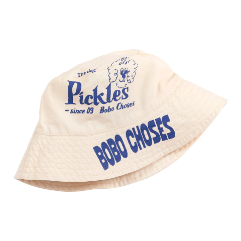 Bobo Choses Bucket Hat - Omkeerbaar - Augurken - Offwhite - Bobo Choses - 54 cm - Bucket hats