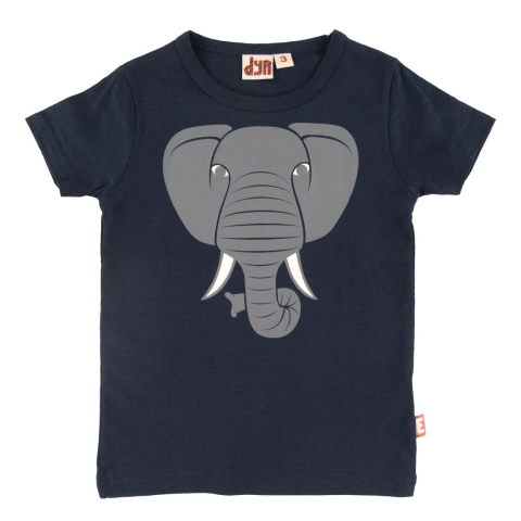 DYR-Cph T-Shirt - Dierlijke primaat - Navy m. Olifant - DYR - 2 jaar (92) - T-Shirts