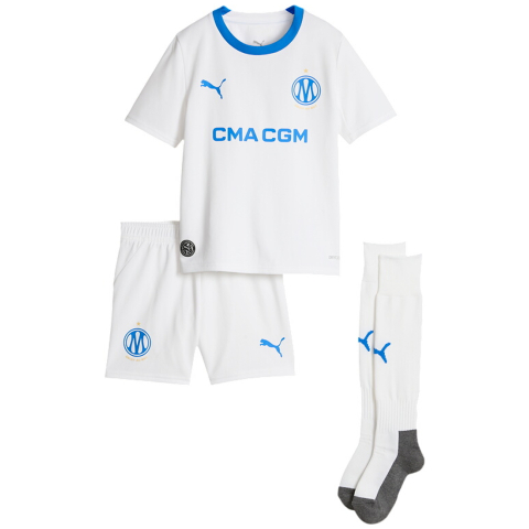 Puma Voetbalkleding - Marseille Thuis 26/27 - Puma White/Team - Puma - 6 jaar (116) - Voetbalkleding