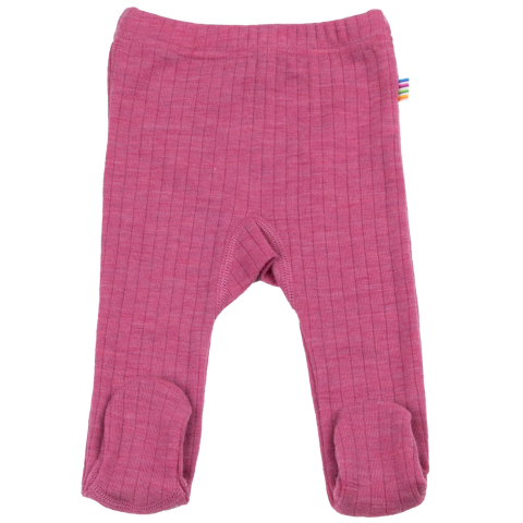 Joha Leggings m. Voeten - Wol - Framboos Rood - Joha - 90 - Leggings