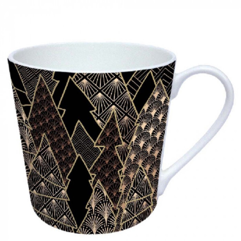 Ambiente Mok 300ml Luxury Trees zwart