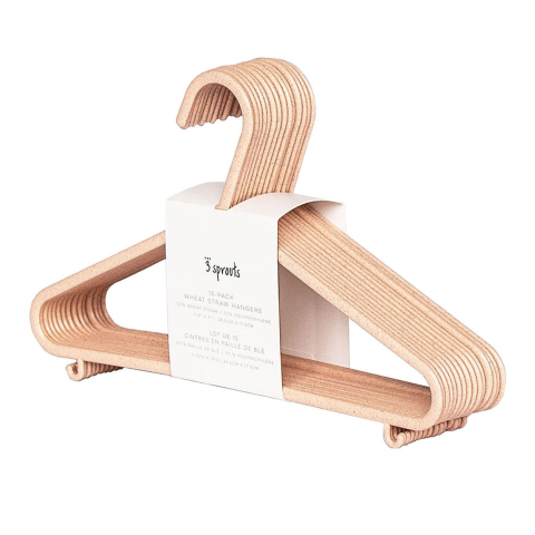 3 Sprouts Kledinghanger - 15-pack - 29,5 x 17,5 cm - Roze - 3 Sprouts - OneSize - Kledinghangers