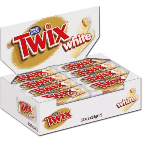 Chocolade Twix white reep doos 32 stuks