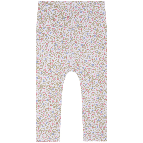 Hust and Claire Leggings - Leeuwerik - Wit m. Bloemen - Hust and Claire - 68 - Leggings