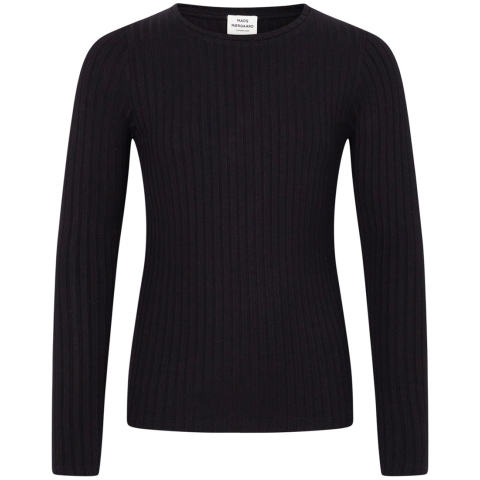 Mads Nørgaard Blouse - Rib - Talika Top - Black - Mads Nørgaard - 14 jaar (164) - Shirts