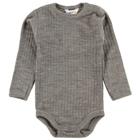 Joha Romper l/s - Wol - Bruin Gevlekt - Joha - 50 - Rompers Lange Mouw