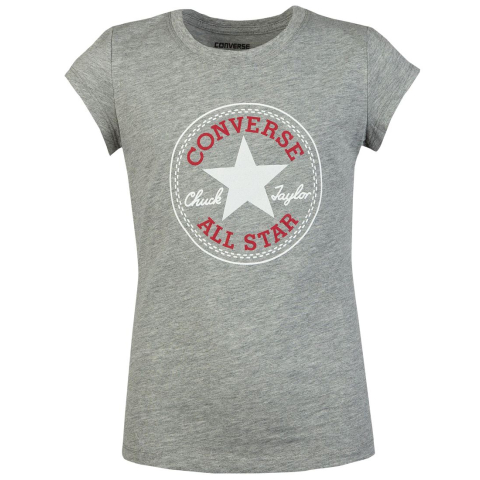 Converse T-Shirt - Grijs m. Logo - Converse - 12-13 jaar (152-158) - T-Shirts