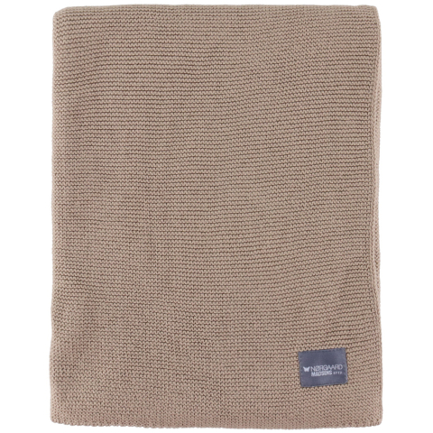 Nørgaard Madsens Deken - Gebreid - 95x75 - Beige - Nørgaard Madsens - OneSize - Deken