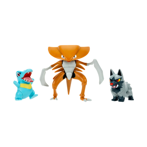 Pokémon - Battle Figure 3 PK Poochyena, Totodile & Kabu (PKW4554)