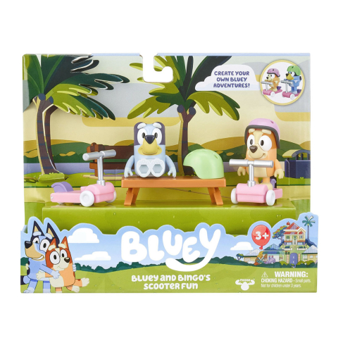 Bluey Speelset - Bluey en Bingo's Scooter Plezier - Bluey - OneSize - Speelgoed