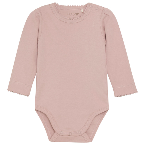Fixoni Romper l/s - Shadow Grijs - Fixoni - 1½ jaar (86) - Rompers Lange Mouw